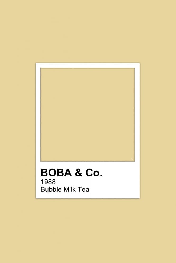 Boba Milk Tea Swatch by Martina — canvas wall art