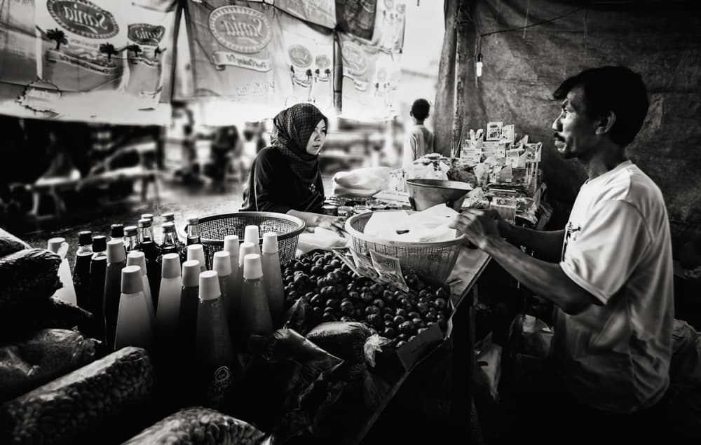 Daily Market Scene by Rooswandy Juniawan — canvas wall art