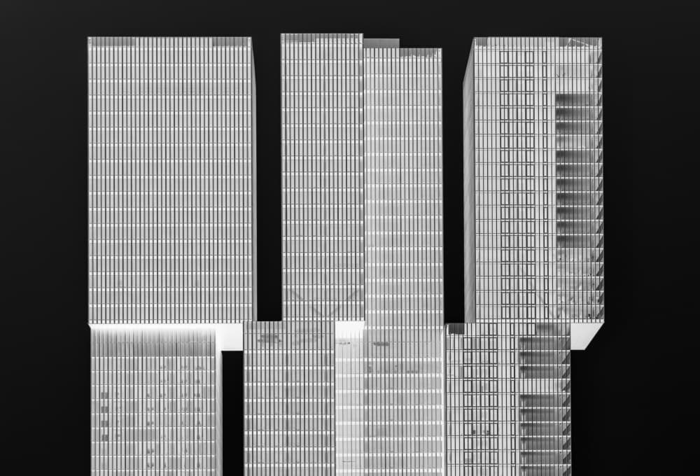 Modern Urban Towers by Michelle Degryse — canvas wall art
