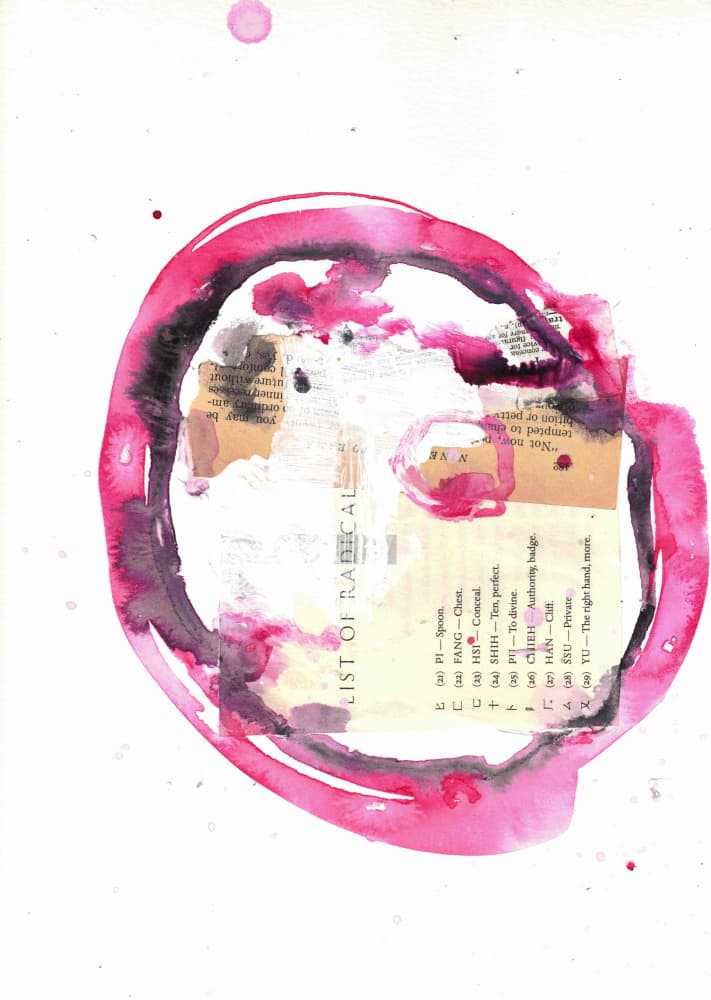 Pink Abstract Ring Collage by Deb Chaney — canvas wall art