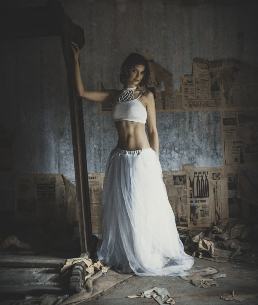 Ethereal Woman Rustic Interior by Georgios Bero — canvas wall art
