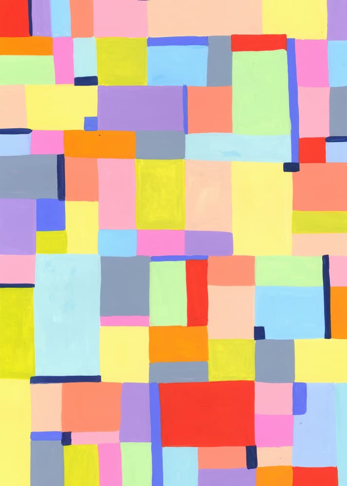 Vivid Geometric Tapestry by Isabelle Brent — canvas wall art