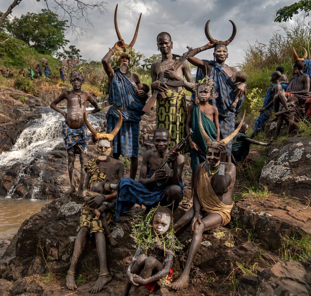 Indigenous Horns Tribe by Sarawut Intarob — canvas wall art