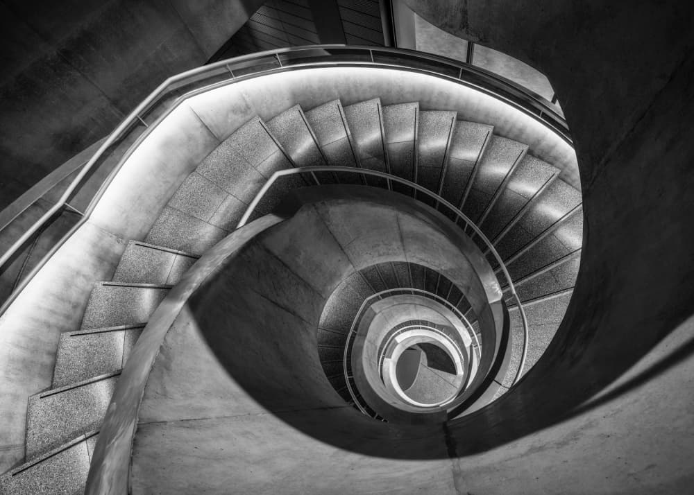 Modern Spiral Staircase by Marc van Oostrum — canvas wall art