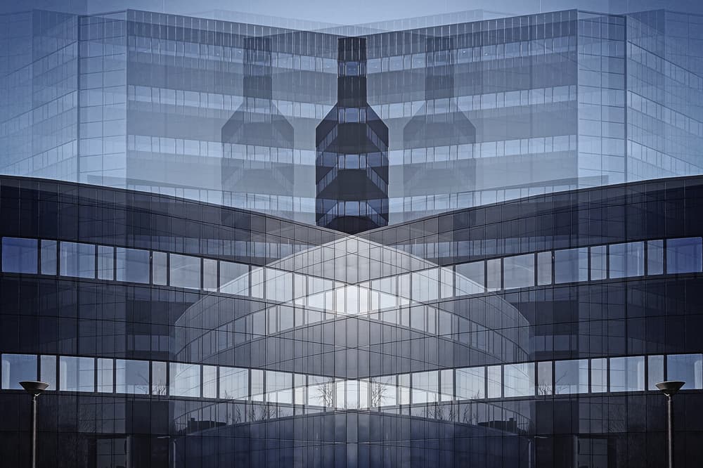 Architectural Glass Symmetry by Henk van Maastricht — canvas wall art