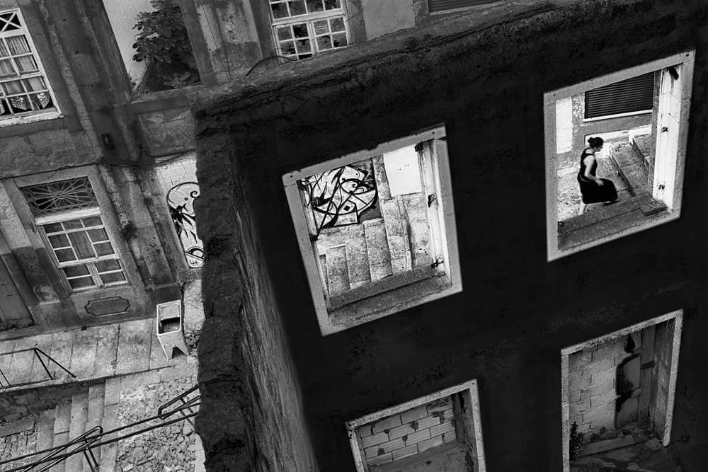 City Window Solitude by Paulo Abrantes — canvas wall art