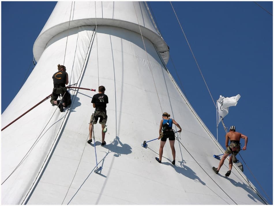 High Structure Cleaning Team by Andre Pelletier — canvas wall art