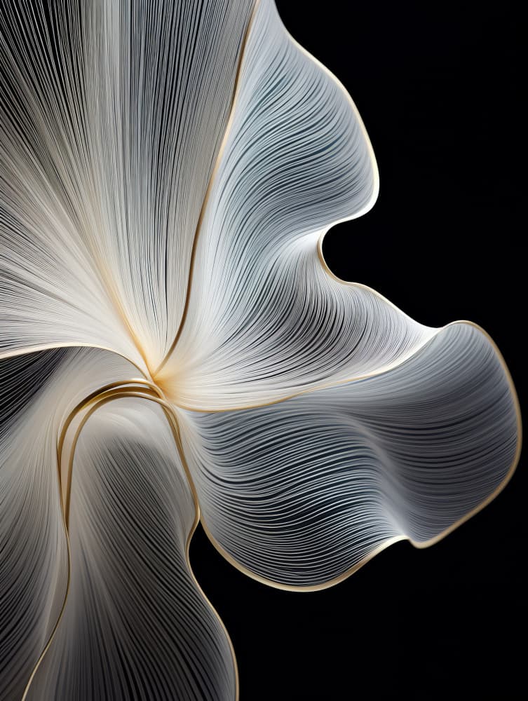Elegant Flowing Lines by Bilge Paksoylu — canvas wall art