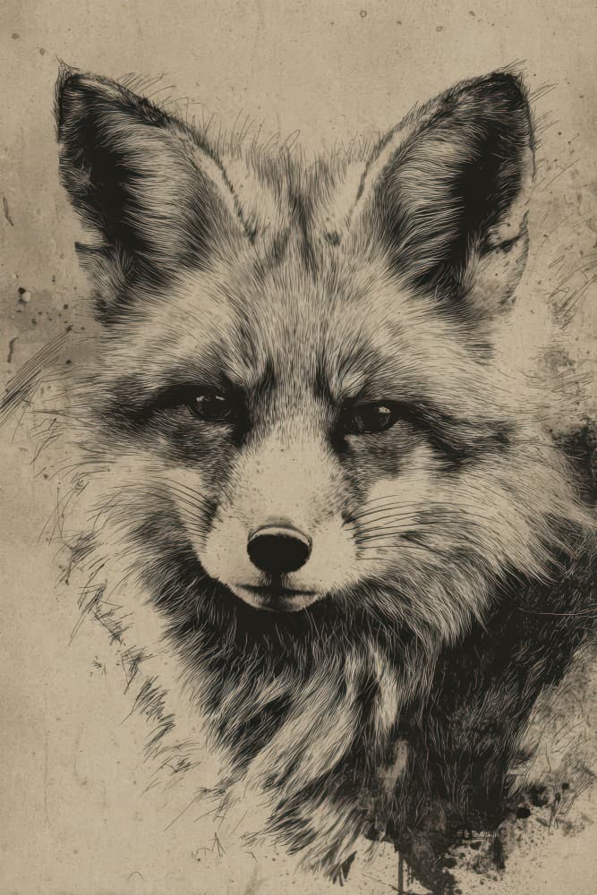 Wild Fox Portrait by Rafal Kulik — canvas wall art