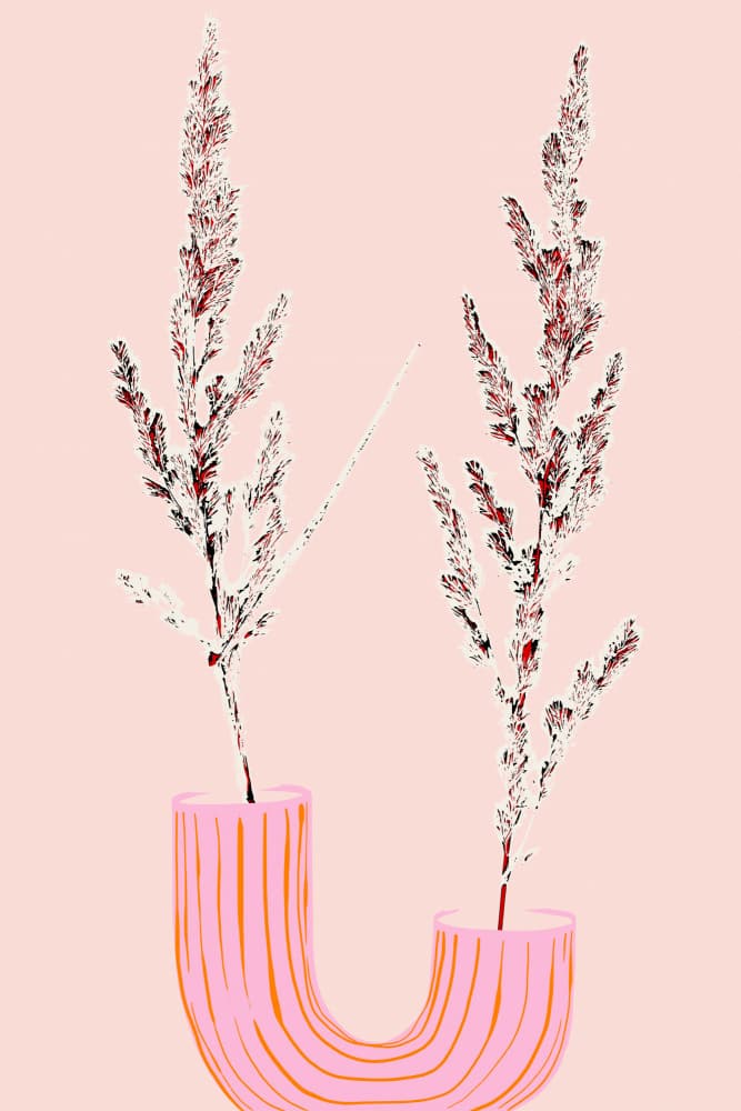 Blush Pink Botanicals by Annick — canvas wall art