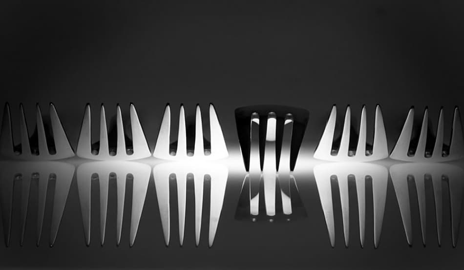 Inverted Fork Reflection by Wieteke de Kogel — canvas wall art