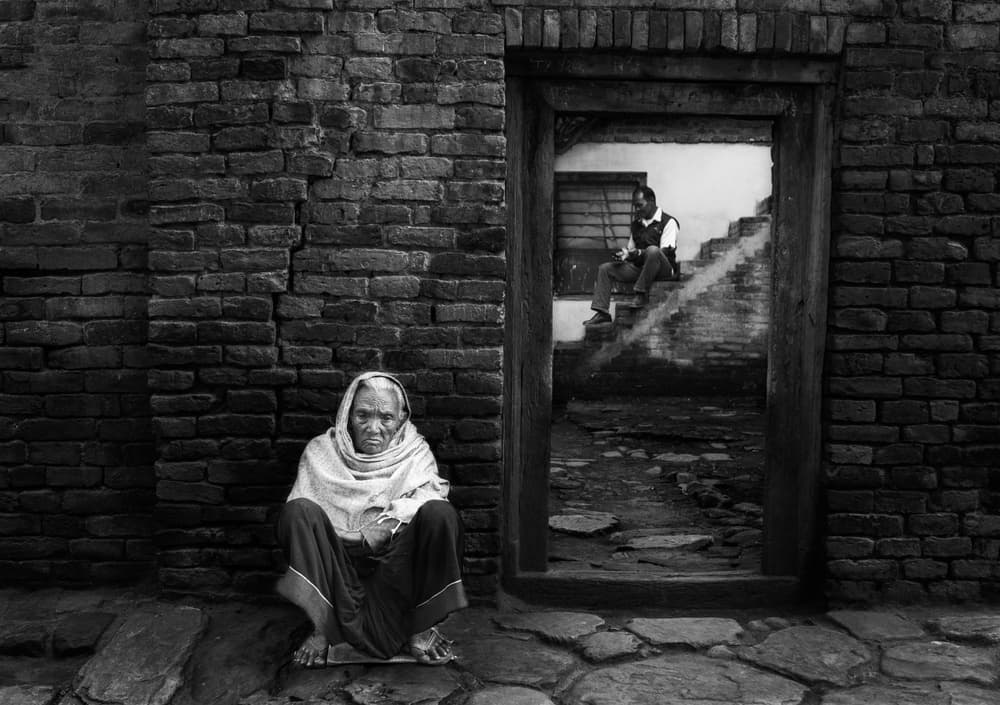 Contemplative Street Life by Nasser Al-Nasser — canvas wall art