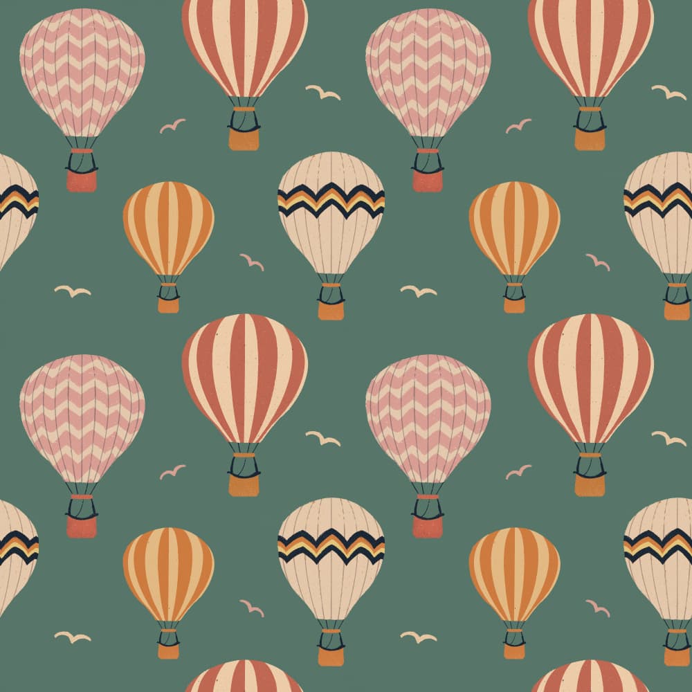 Vintage Balloon Pattern by Philippine Bouchez — canvas wall art