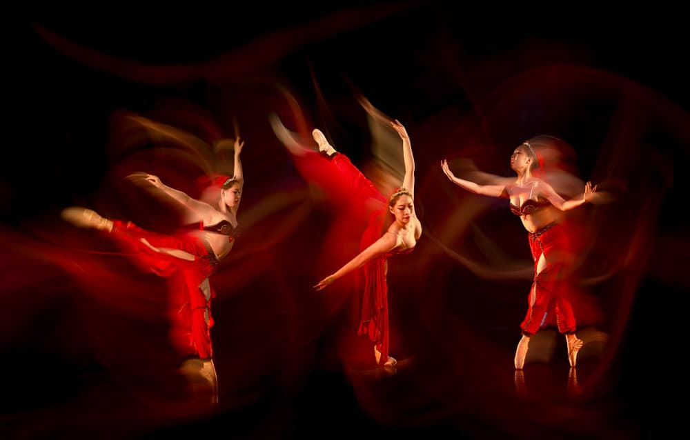 Dynamic Red Ballet by Lydia Jacobs — canvas wall art