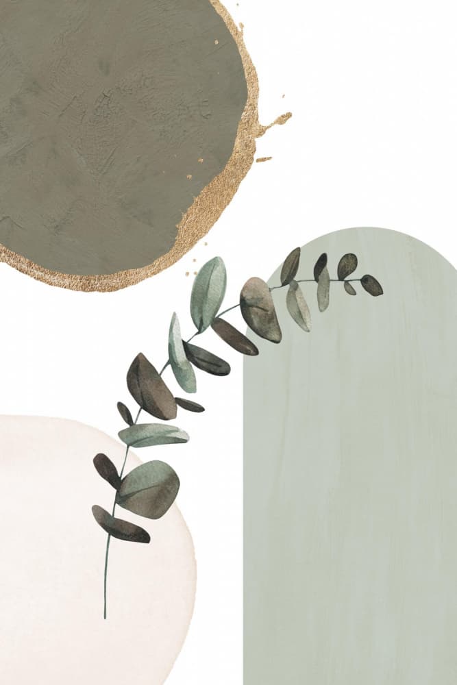 Eucalyptus Gold Abstract by Sally Ann Moss — canvas wall art