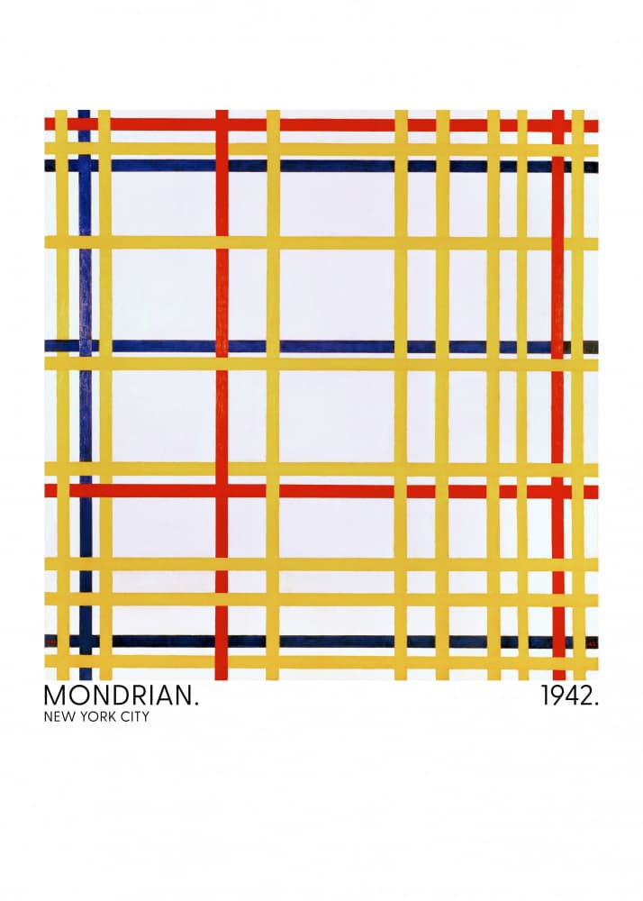New York City 1 1942 by Piet Mondrian — canvas wall art