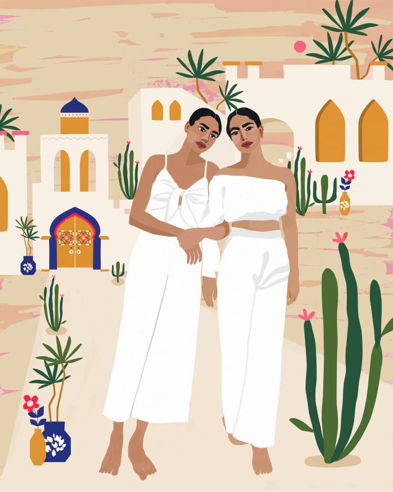 Moroccan Desert Fashion by Uma Gokhale — canvas wall art