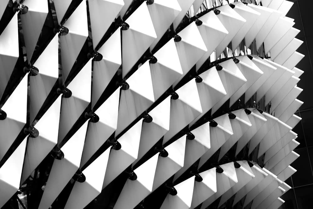 Dynamic Geometric Facade by Hans-Wolfgang Hawerkamp — canvas wall art