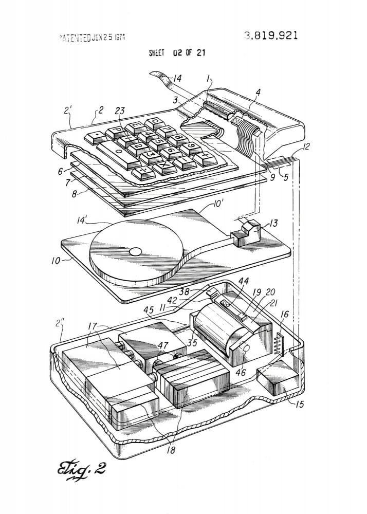 Exploded View Patent Drawing by Andreas Magnusson — canvas wall art