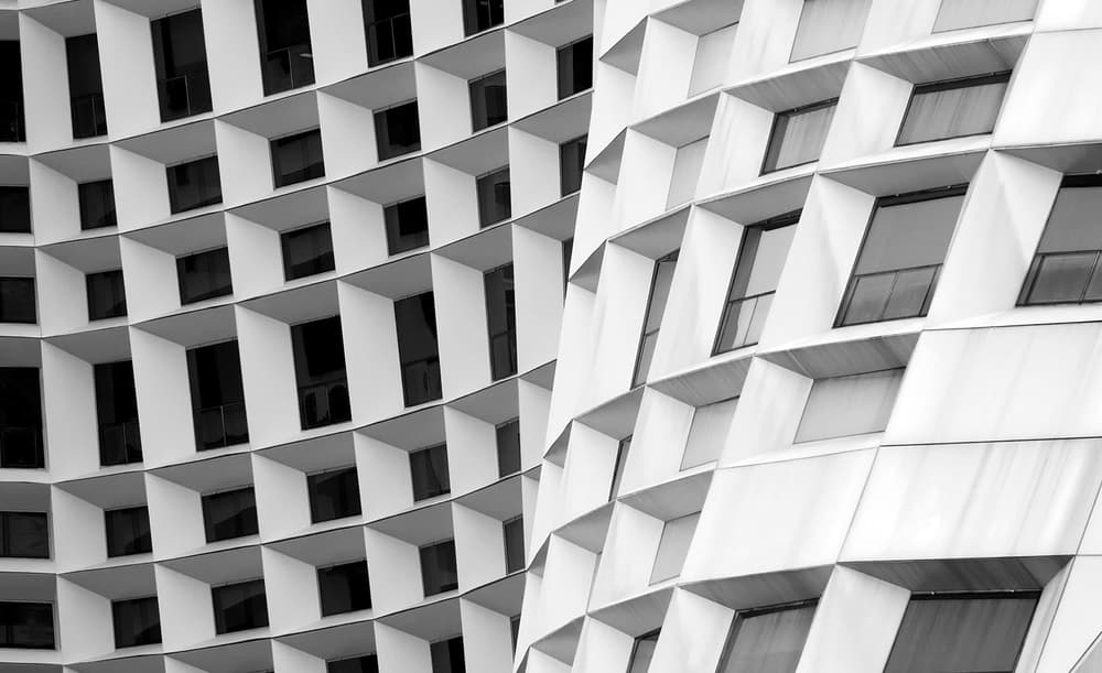 Geometric Building Facade by HAN dong hee — canvas wall art