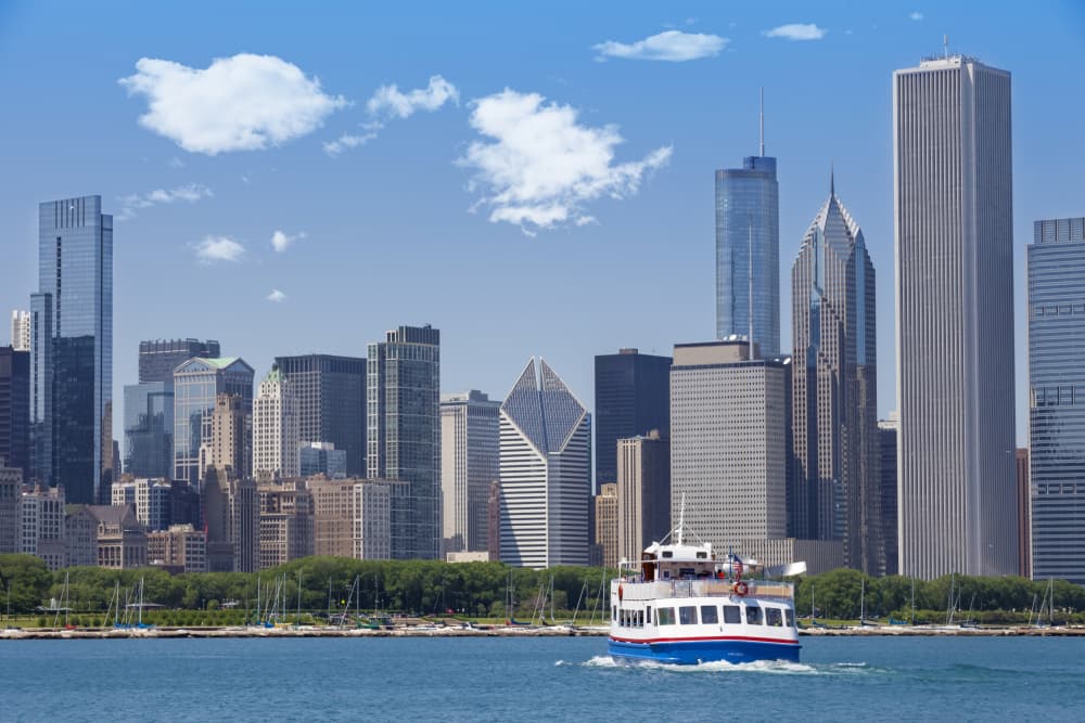 Chicago Cityscape View by Melanie Viola — canvas wall art