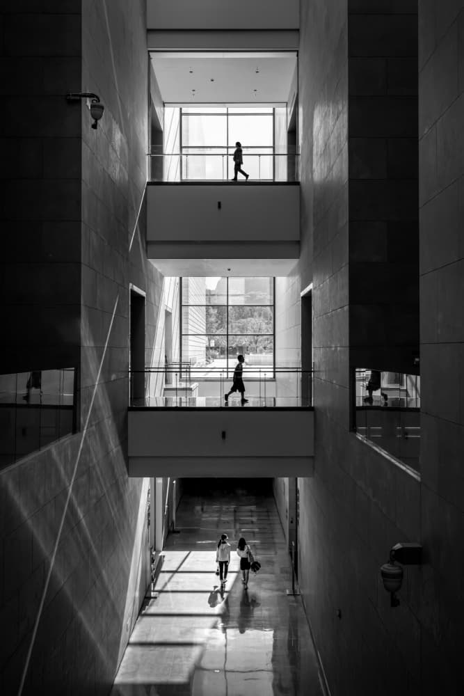 Urban Interior Silhouettes by Irene Wu — canvas wall art