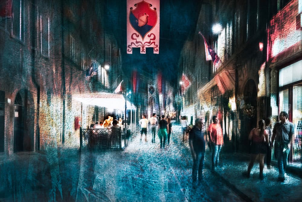 Historic City Nights by Nicodemo Quaglia — canvas wall art