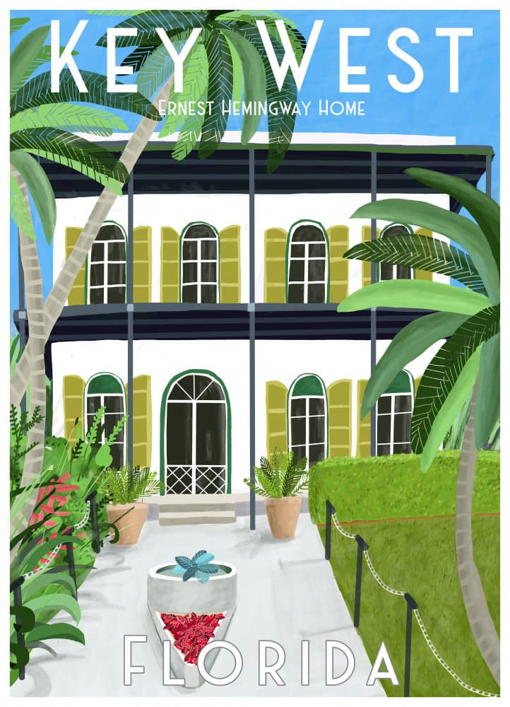 Hemingway Key West House by Carla Daly — canvas wall art