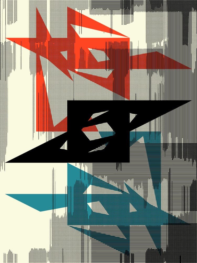 Abstract Geometric Shapes by Petr Strnad — canvas wall art