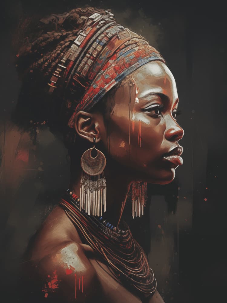 Tribal Woman by Andreas Magnusson — canvas wall art