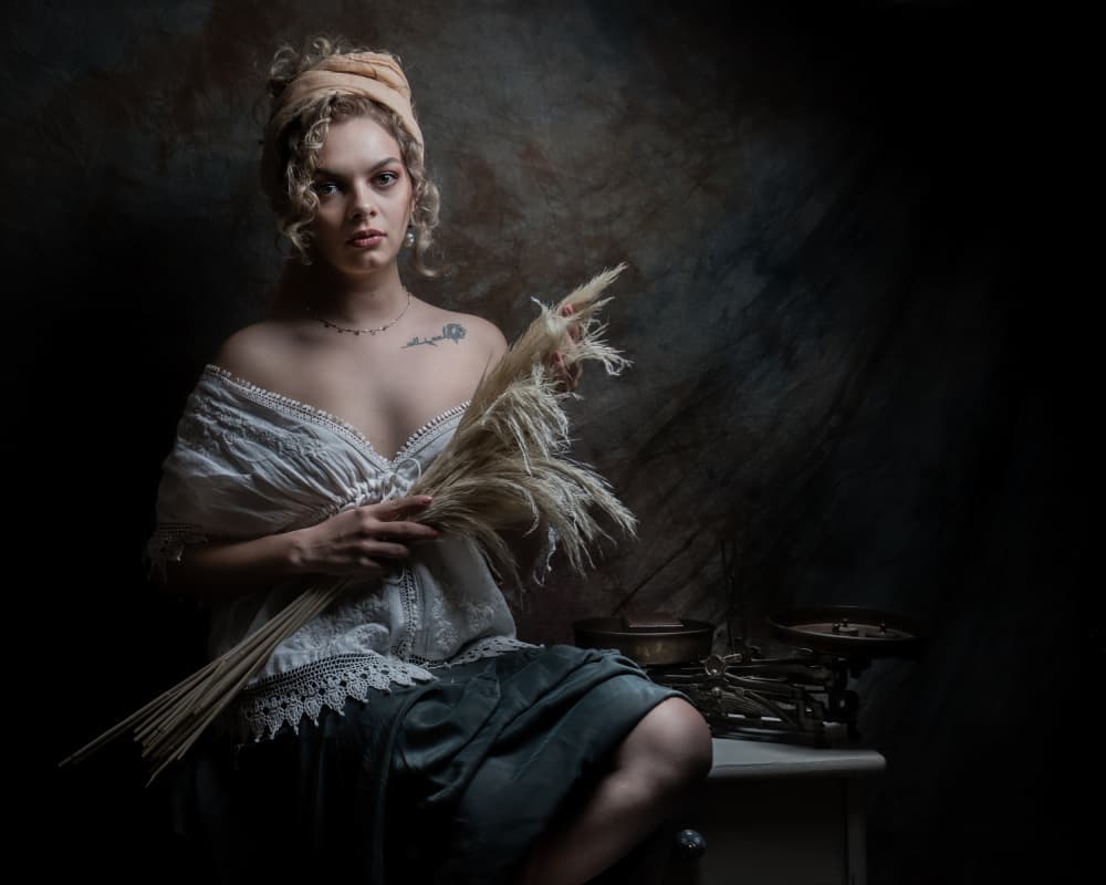Elegant Pampas Portrait by Christian Kurz — canvas wall art
