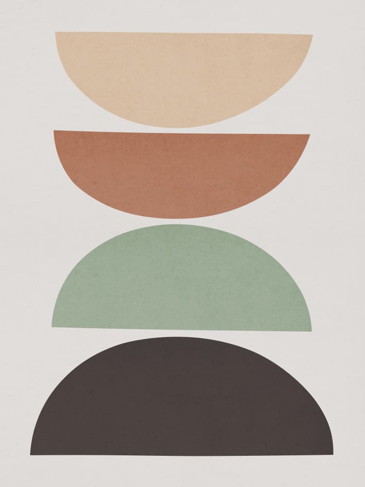 Abstract Stacked Shapes by Vitor Costa — canvas wall art