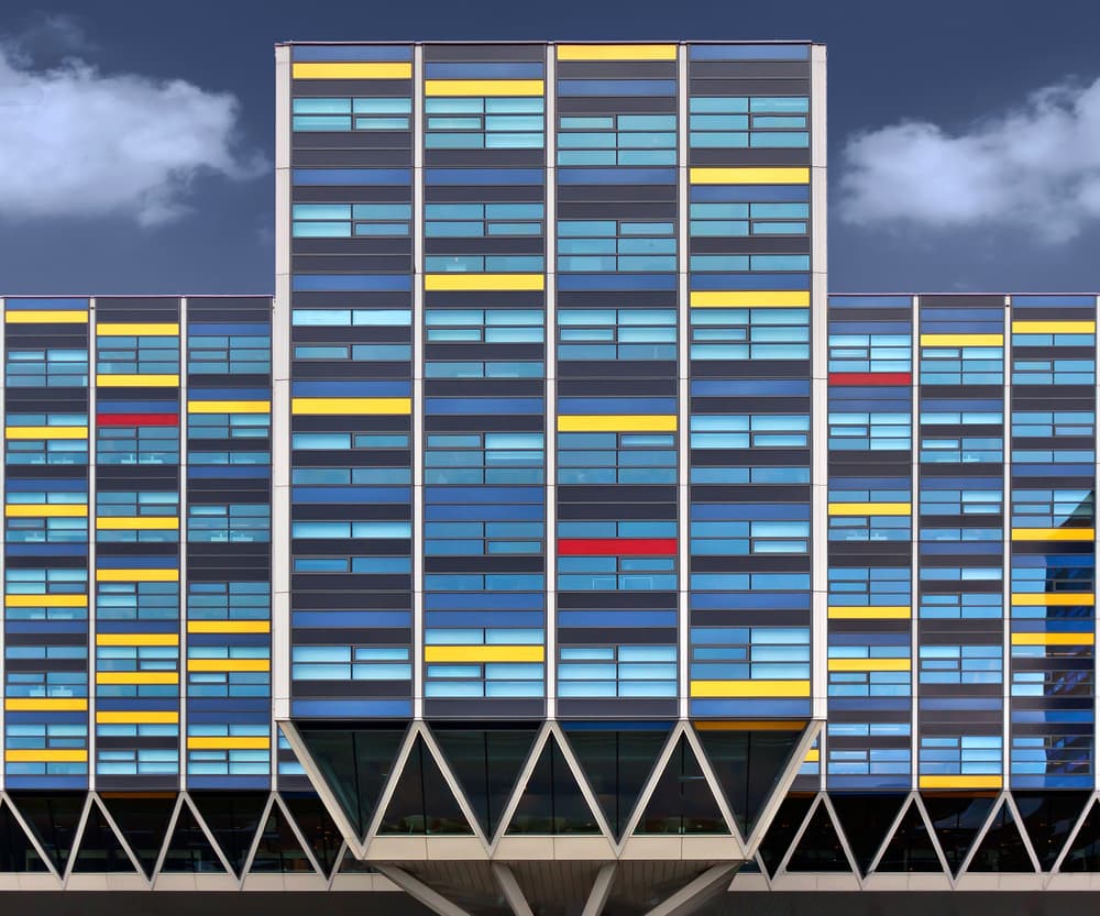 Modern Geometric Facade by Theo Luycx — canvas wall art