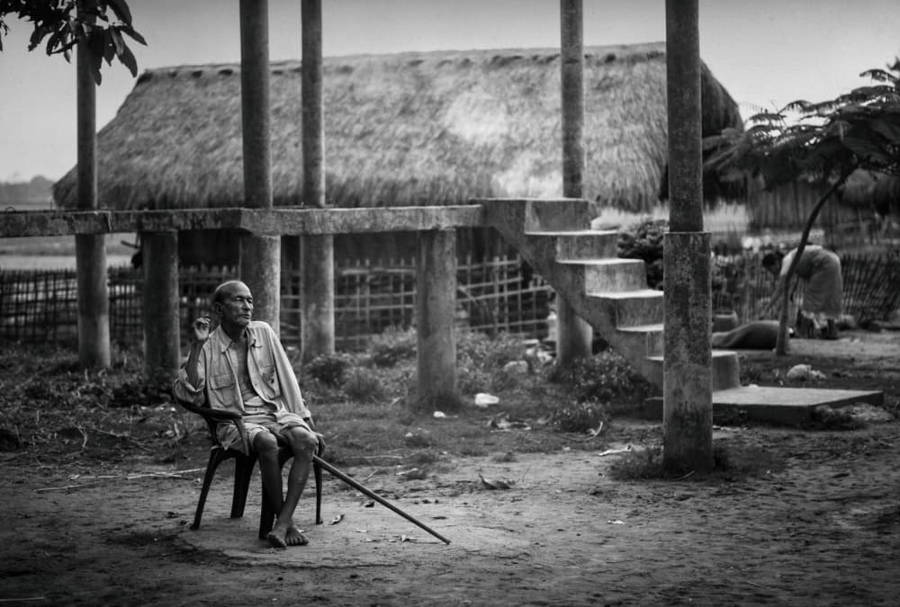 Old Man Village Life by Ariel Ariel — canvas wall art
