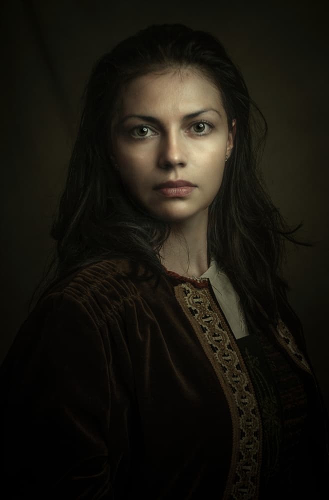 Elegant Woman Portrait by Paul Adrian Chis — canvas wall art
