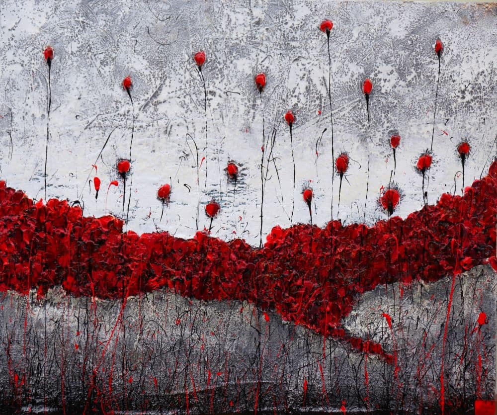 Vibrant Red Poppies by Donatella Marraoni — canvas wall art