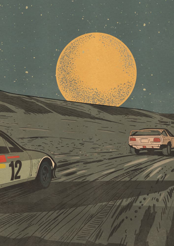 Desert Moon Rally by Nicholas — canvas wall art
