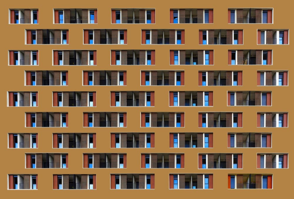 Geometric Window Pattern by Arnon Orbach — canvas wall art