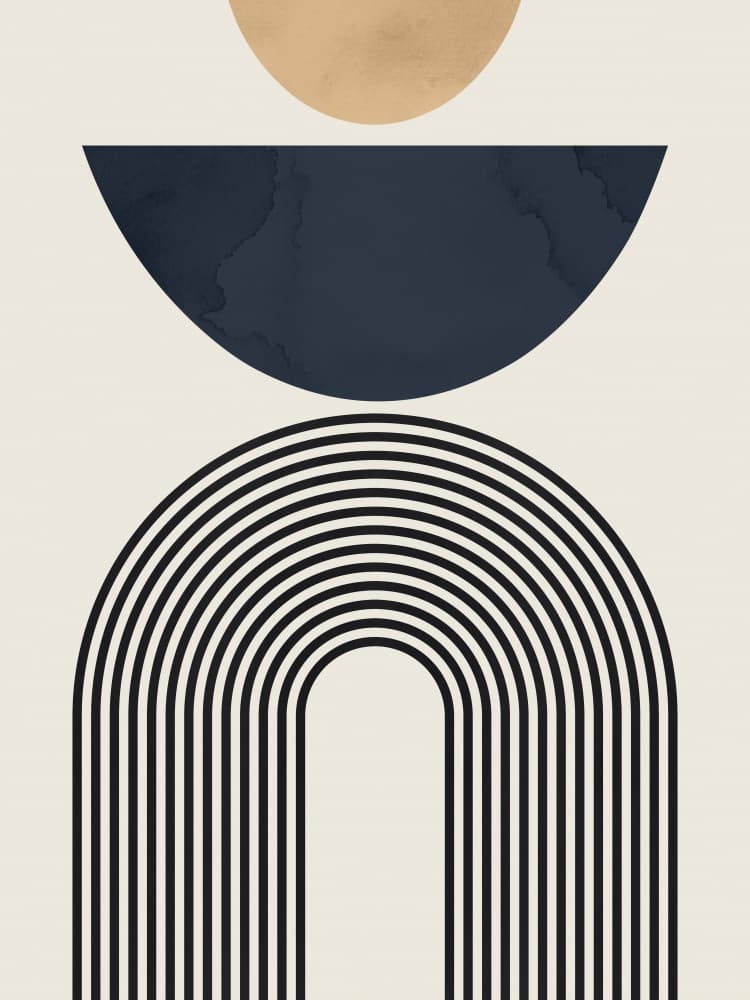 Neutral Arch Shapes by Vitor Costa — canvas wall art