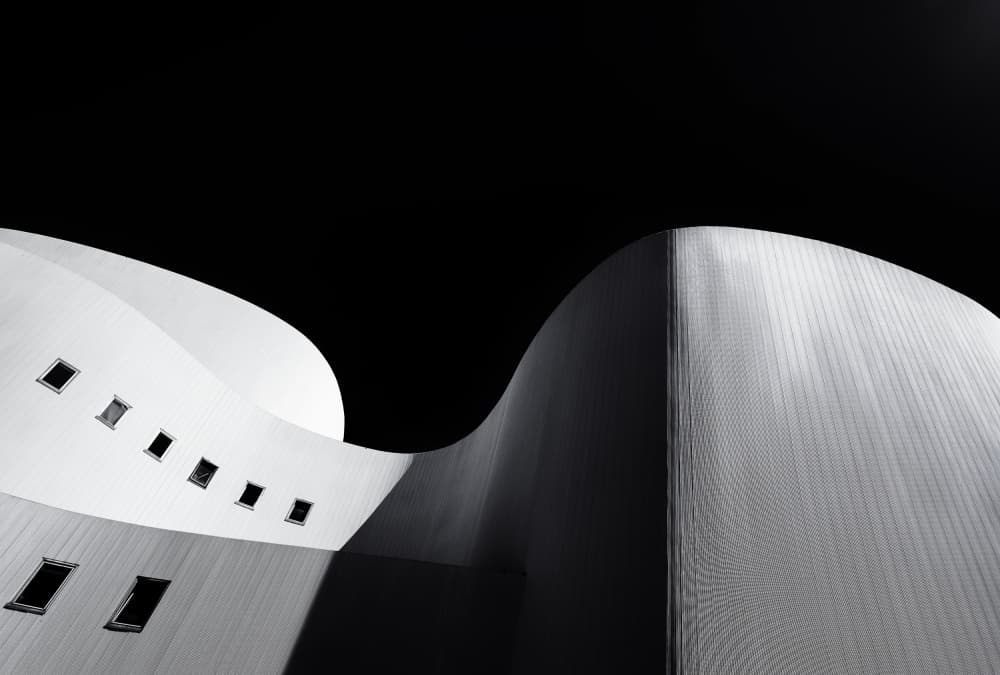 Abstract Building Curves by Gerard Jonkman — canvas wall art