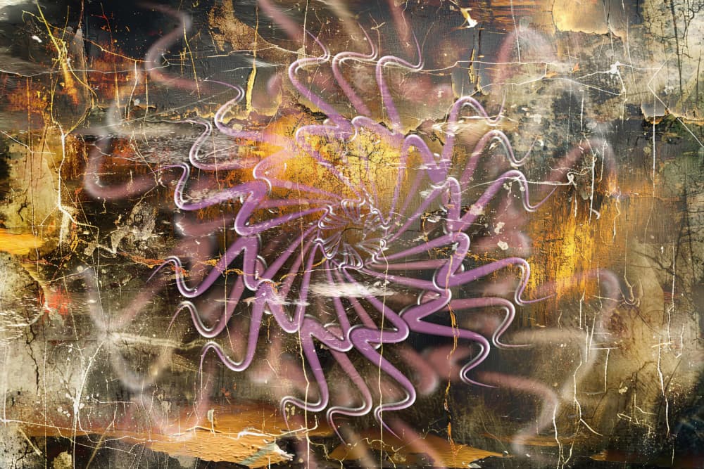 Purple Fractal Vortex by Rafal Kulik — canvas wall art
