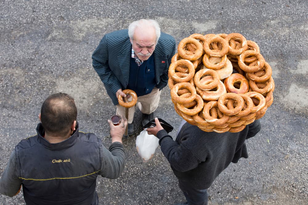 Simit Street Vendor by Feyzullah Tunç — canvas wall art