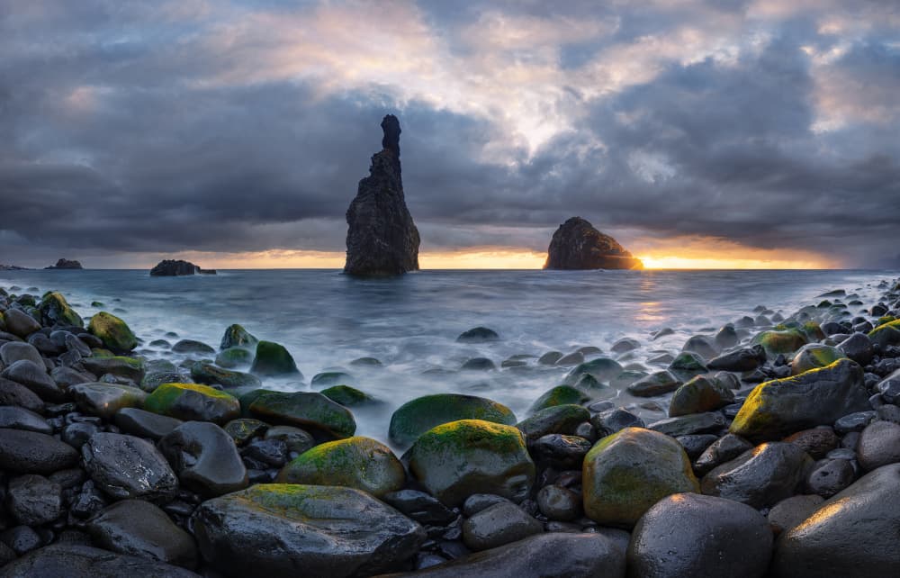 Dramatic Sea Stack Sunset by Jan Šmíd Master QEP — canvas wall art