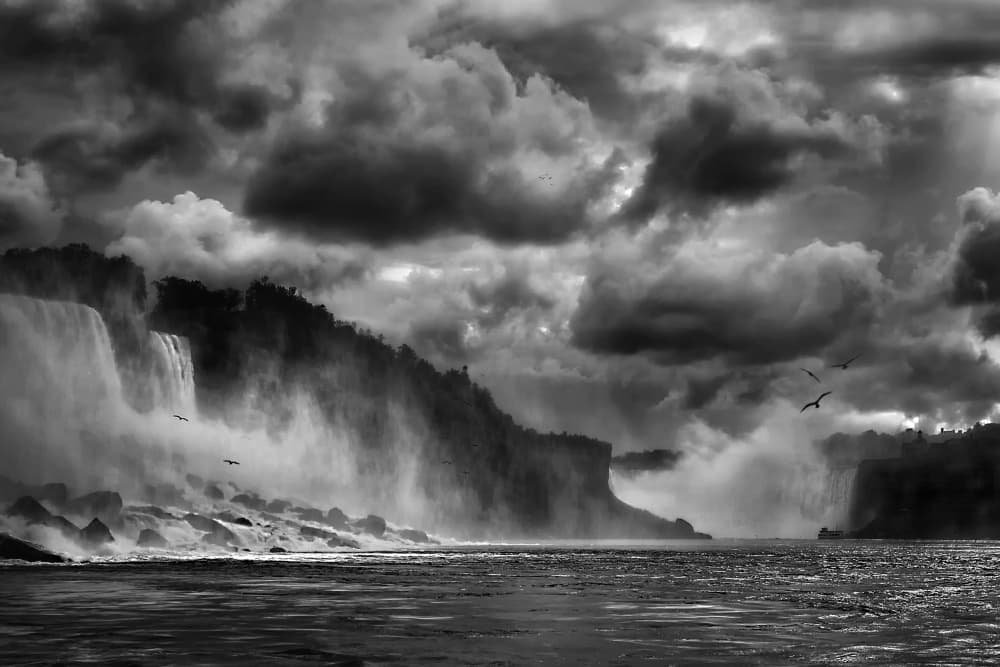 Stormy Niagara Falls by Yvette Depaepe — canvas wall art