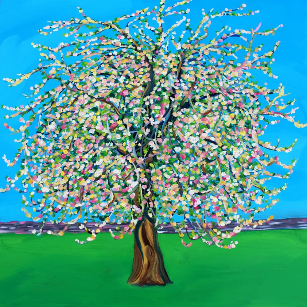Colorful Blooming Tree by Alice Straker — canvas wall art