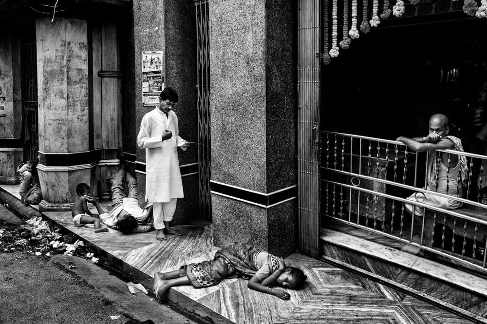 Indian Temple Street Life by Joxe Inazio Kuesta Garmendia — canvas wall art