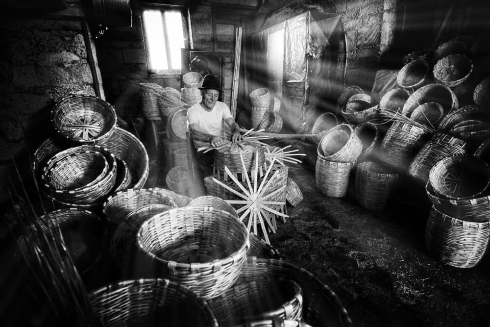 Artisan Weaving Baskets by Antonio Grambone — canvas wall art