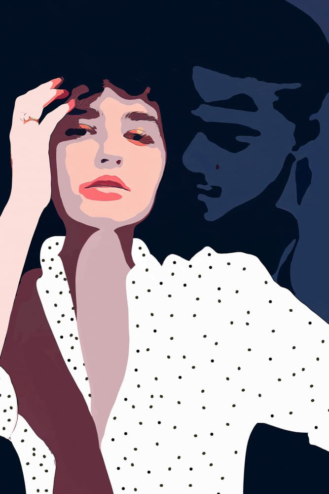 Romantic Shadow Portrait by Uma Gokhale — canvas wall art