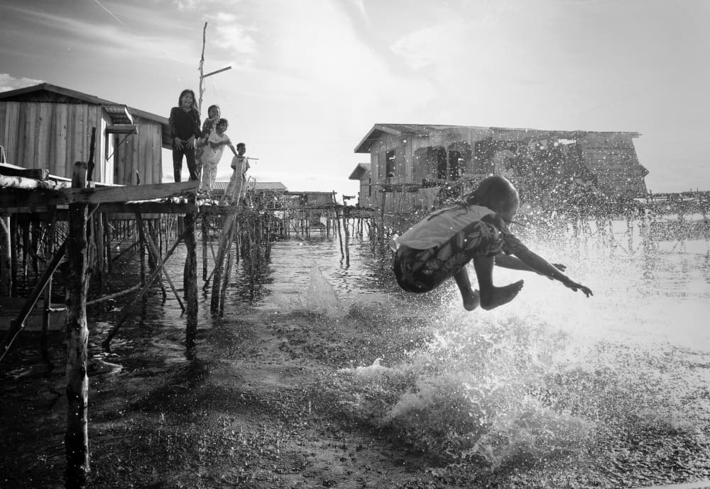 Joyful Water Jump by John Yuk Kong Chung — canvas wall art