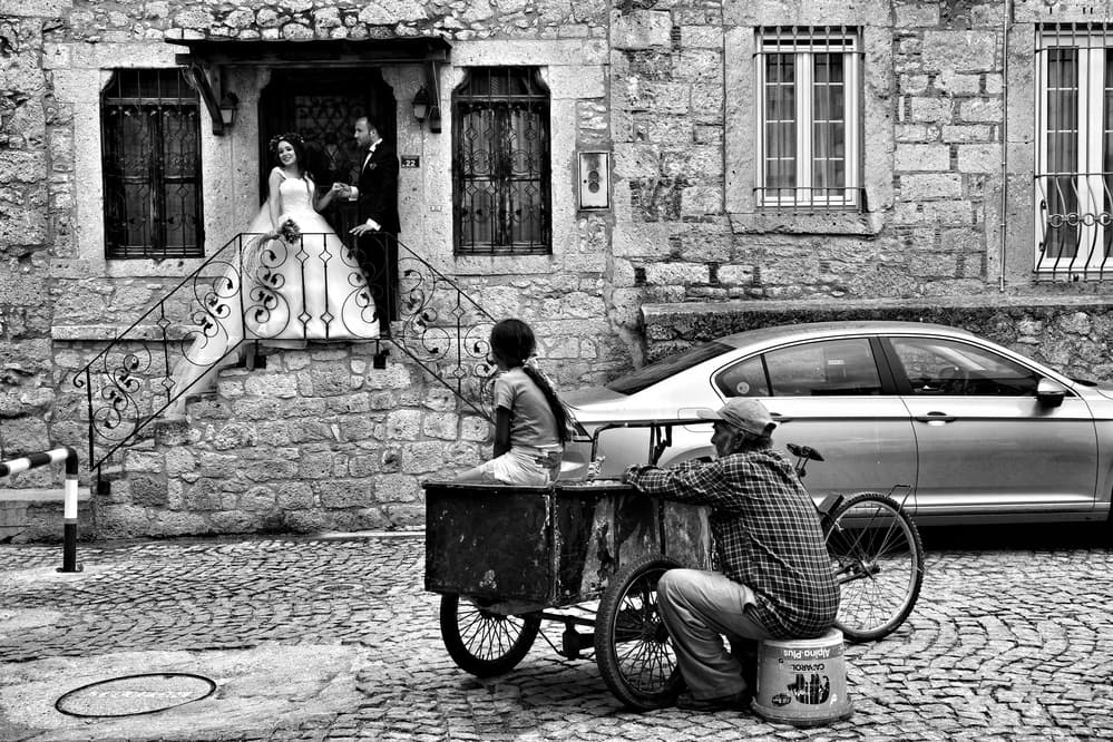 Urban Wedding Moment by Ali Ayer — canvas wall art